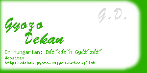 gyozo dekan business card